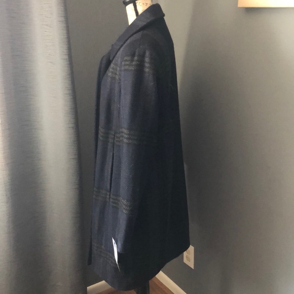 NWT Croft & barrow medium wool plaid coat - Picture 10 of 12